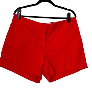 J Crew Broken In Chino Shorts Size 14 Red 100% Cotton Casual Preppy Summer